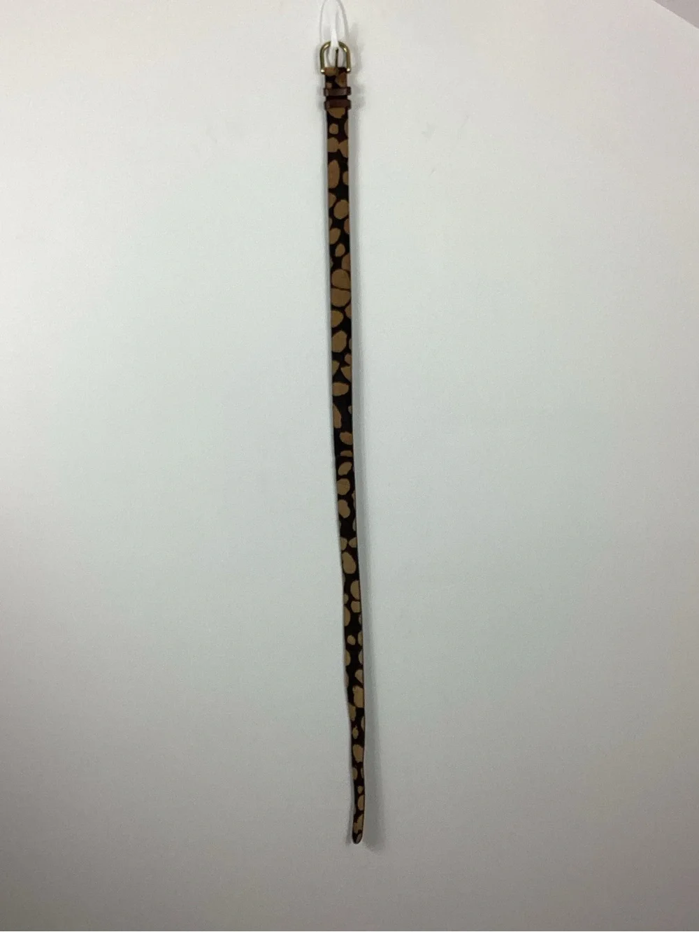 J. Crew Animal Print Calf Hair Leather Belt Size S